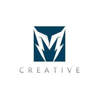 Futuristic M Initial Logo for Technology Brand and Innovation Identity vector
