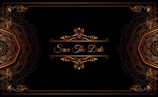 wedding invitation card design with empty text background vector