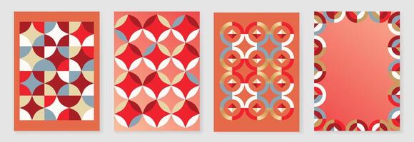 Chinese New Year hongbao red envelope design . Collection of Chinese festival with coin, geometric shape. Elegant oriental illustration for angpao, cover, website, calendar, ads. vector