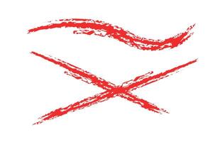 Red cross and a red arrow on a white background vector