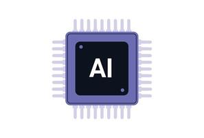Microchip circuit board illustration. vector
