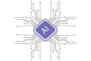 Technology microchip circuit board illustration. vector
