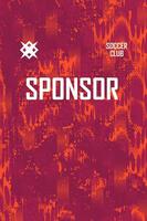 Custom soccer apparel red on red vector