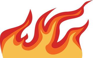 Flame Border Clipart with Flat Design. Isolated on White Background vector