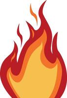 Flame Frame Border Isolated on White Background vector