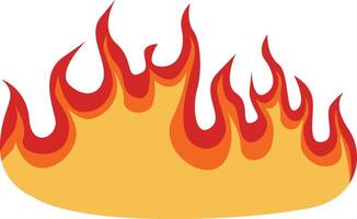 Flame Frame Border on White Background vector