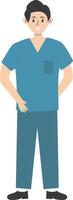 Man Nurse Cartoon Character vector