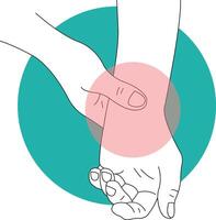 Hand and Leg Injury Illustration in Flat Design. Design Element vector