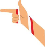 Hands Holding Indonesian Flag with Flat Design vector