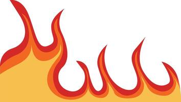 Flame Frame Border. Isolated on White Background vector