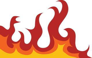 Fire Frame Border Icon in Cartoon Design, Isolated on White Background vector