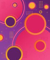 background of pink, purple, and yellow circles vector