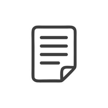 Written letter icon with a simple document for correspondence and communication. Perfect for messaging apps, websites, and presentations. vector