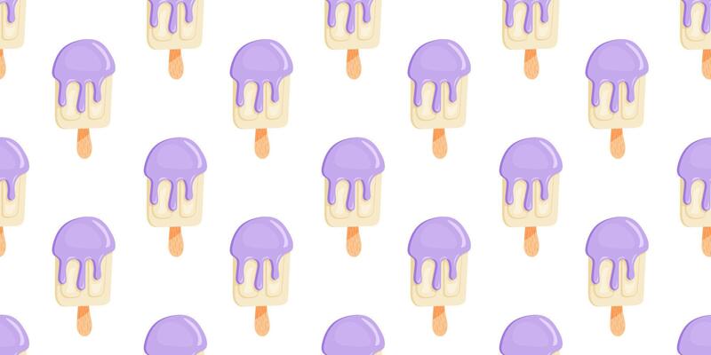 A vibrant and colorful pattern of Ice Cream displayed on a clean white background