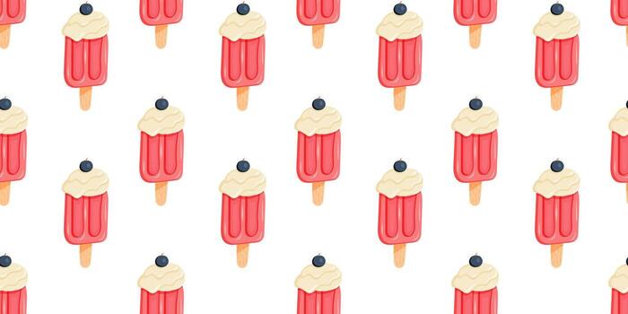 This is a Colorful Ice Cream Pattern Design that captivates the viewers attention vector