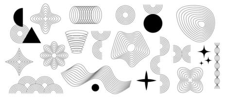 A curated collection of stunning abstract geometric elements showcasing creativity and artistry vector