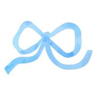 This is an Elegant Blue Bow Decoration that is perfect for Various Special Occasions vector