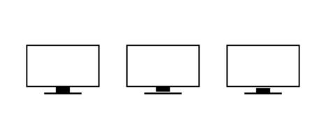 Smart TV icon in simple style. Modern flat screen television symbol vector