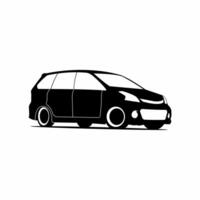 silhouette of a multi purpose vehicle to accommodate a family with a capacity of up to seven passengers. vector