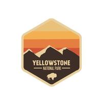 Yellowstone National Park Bison Habitat Perfect for Sticker, Apparel, etc vector