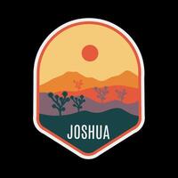 Joshua Nature Scenery California Perfect for Sticker, Apparel, etc vector