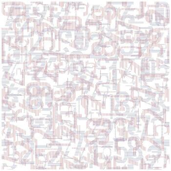 un sin costura vistoso línea números impresión modelo diseño número superposición cada otro resumen arreglo de varios números en un a rayas patrón, creando un visualmente atractivo digital diseño. vector