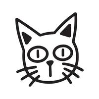 Sweet Cat Face Sketch vector