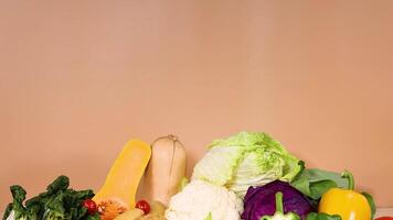 Group of vegetables arranged video