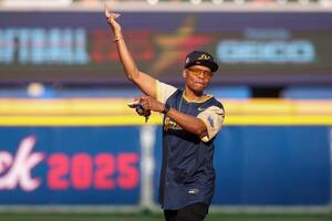 All Star-Celebrity Softball Game-East at West