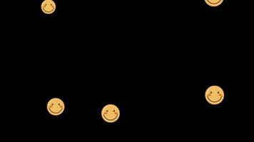 Smiling emoticons popping up on screen video