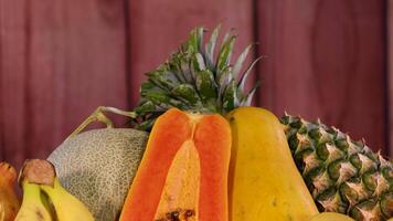 A vibrant assortment of various fruits video