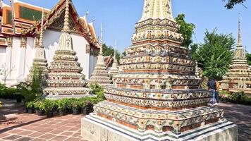 Pagoda views at Wat Pho Temple, Bangkok video