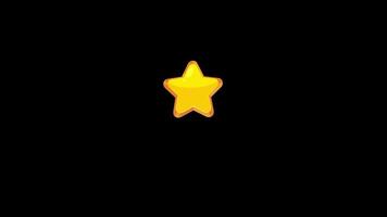 Yellow stars move and transform against a black backdrop, creating a playful and rhythmic visual experience video