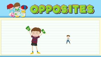 Colorful animation illustrating the contrast between wealthy and destitute characters using simple, engaging visuals and clear text labels video