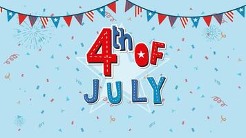 Patriotic animation with fireworks and bunting celebrating Independence Day. Vibrant colors and dynamic transitions create a festive atmosphere video