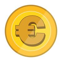 Euro Coins Money Currency Icon Clipart for Business and Finance vector