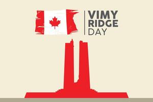 Vimy Ridge National Remembrance Day greetings in Canada vector