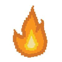 pixel art of fire the style of an old game vector