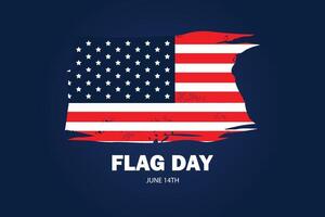 Flat background for american flag day, american vector