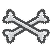 pixel art of bone the style of an old game vector
