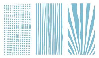 Hand Drawn Style Seamless Pattern Set vector