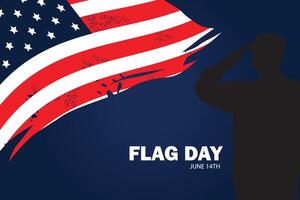Flat background for american flag day vector