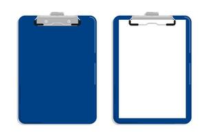 Stationery Tablet with clip for sheet of paper. Tablet for keeping list, list of important things to do. Cartoon isolated on white background vector