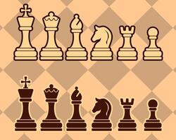 chess pieces on a checkered background vector