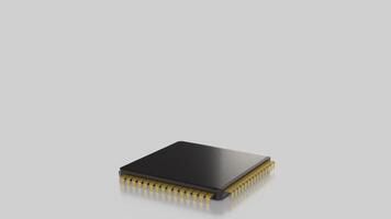 IC on white Background for Technology concept 3d Rendering. photo