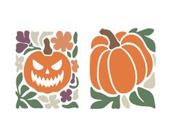 Autumn Abstract Shape Set vector