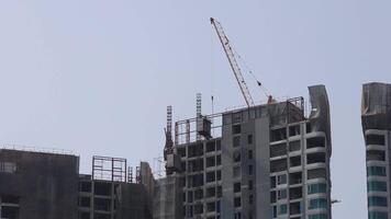 Time-lapse of a building construction site video