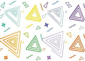 A seamless pattern illustrates a colorful background with geometric shapes, and letters, perfect for creative design concepts or decorative web elements vector