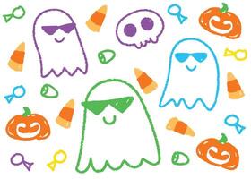 Children drawing with crayon color vector