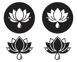 A set of flower shilhouette design vector